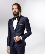 Laden Sie das Bild in den Galerie-Viewer, Smoking Schalkragen in Skyblue