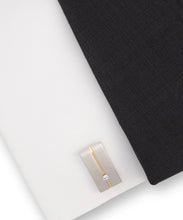 Laden Sie das Bild in den Galerie-Viewer, Manschettenknöpfe Gelbgold mit Zirkonia