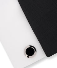 Laden Sie das Bild in den Galerie-Viewer, Manschettenknöpfe Silber Schwarz