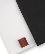 Laden Sie das Bild in den Galerie-Viewer, Manschettenknöpfe Silber Holz