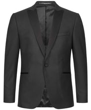 Laden Sie das Bild in den Galerie-Viewer, Smoking in Anthrazit mit feiner Struktur