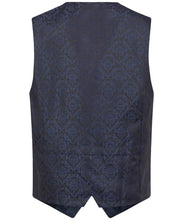 Laden Sie das Bild in den Galerie-Viewer, Hochzeitsweste Set Brokat Navy