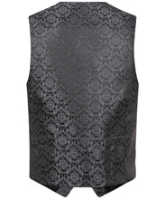 Laden Sie das Bild in den Galerie-Viewer, Hochzeitsweste Set Brokat Dunkelgrau