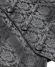 Laden Sie das Bild in den Galerie-Viewer, Hochzeitsweste Set Brokat Dunkelgrau