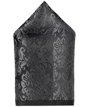 Laden Sie das Bild in den Galerie-Viewer, Hochzeitsweste Set Brokat Dunkelgrau